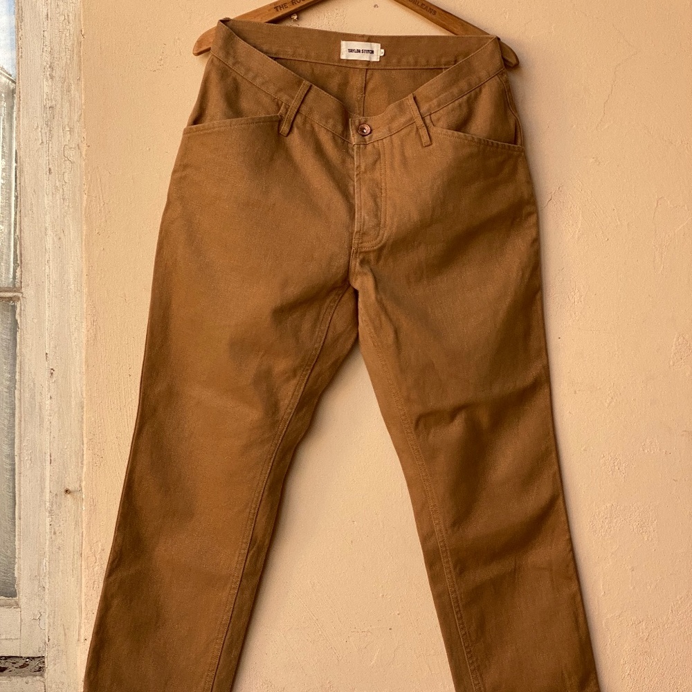 Taylor Stitch Camp Pant in British Khaki Boss Duck, size 31